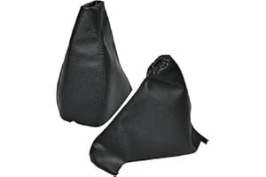 AERZETIX - C59094 - Funda para palanca de cambios y freno de mano - compatible con Opel Corsa D de 2006 a 2014 - color: negro - en piel sintética