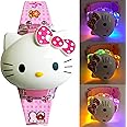 Brishti 3D Kitty Cat Character Multicolored Glowing Light and Musical Digital Girl's Wrist Watch | Unique Cute Cartoon Character on Strap | Soft Silicone Strap | Suitable for Age 3-12 Year Kids