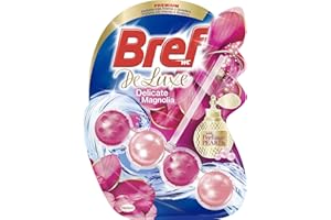 Bref Deluxe Magnolia Cesta WC (1 unidad), limpia baño para un WC siempre limpio y fresco, limpiador de baños con fórmula antical que elimina la suciedad