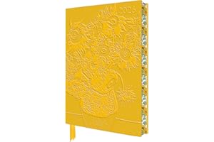 Vincent Van Gogh Sunflowers 2026 Artisan Art Vegan Leather Diary Planner - Page to View With Notes