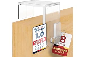 Bada Bing Fensterhaken 8er Set - Transparente Türhaken - Robuste und praktische Haken - Für jede Rahmenfarbe - Stabile Halterung Fenster - Ohne Kratzer am Fensterrahmen