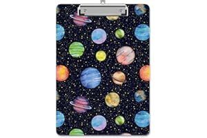 ‎PIASOENC Piasoenc Kunststoff-Klemmbrett, niedliche dekorative Klemmbretter, 31,1 x 22,9 cm, A4-Standard-Letter-Format, hartes Klemmbrett mit Metallclip, Büro-Klemmbretter für Krankenschwestern, Studenten, Büro