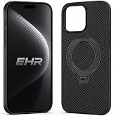 Ehr. iPhone 14 Pro Max ile Uyumlu Magsafe Wireless Şarj &Ouml;zellikli Kamera &Ccedil;ıkıntılı Standlı Carbon i&ccedil;i Kadife Silikon Arka Kap