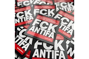 GENERISCH FCK Antifa Aufkleber, 100 Stück, Schwarz, Quadratisch, Typografie, Hochglanz-UV-Lack, Outdoor, Wiederverwendbar, Aufkleber, Sticker