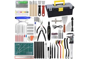 AOBOPLE 201PCS 3D Printer Tools & Accessories Kit,3D Printing Tool Set with Tool Box,3D Printer Accessory Including Nozzle Cleaning Kit,Electric Polishing Machine,Deburring Tool,Digital Caliper,Deburring Kit