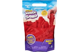 Kinetic Sand, 907 g czerwony piasek do zabawy, formowalne zabawki sensoryczne dla dzieci, torba z zamknięciem hermetycznym, od 3 lat