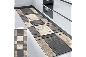 HUAXIQUE Tappeto Cucina Passatoia Antiscivolo Lavabile Antimacchia Durevole Moderno Design per Soggiorno Camera Da Letto Sala Da Pranzo Foyer 40x140cm Stile A