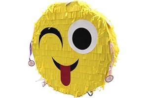 Volup Pignatta Compleanno Bambino Grande 45cm Emoji Linguaccia Smile - Pentolaccia Bambina, Pinata Bambini