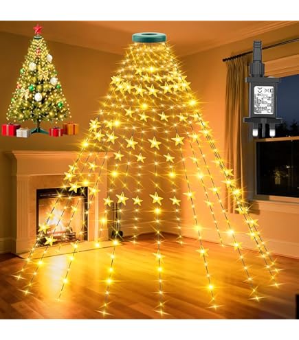 400LED Christmas Tree Lights - 16 Lines 8 Modes For 5ft-8ft