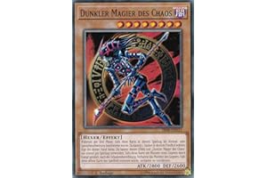 YLSHGXFC Konami - SR08-DE015 - Dunkler Magier des Chaos - Common - DE - im Set mit Ultrapro Toploader - Yugioh