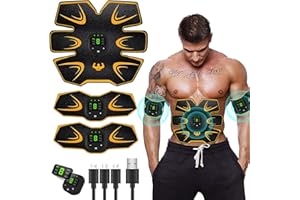 LEMENG EMS Training Device,Abdominal Muscle Trainer, Muscle Stimulator,Abdominal Trainer,Portable Muscle Stimulator, for Abdomen, Arm, Leg Fitness Training Gear