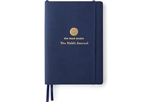 Mål Paper x The Food Medic Habit Journal - Navy Softback | Daily Undated Planner Notebook for Habit Tracking, Reflection & Positive Thinking Tool | Life Planner Log Book | Unique Gifts for Men & Women