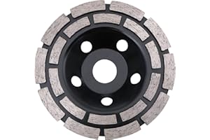 Flintronic Disque Diamant Abrasif, Meule boisseau diamantée, Disque Diamant 125 à Meuler le Béton, meule Diamantée Double Rangée pour Poncer Béton, Pierre, Granit Chape, Maçonnerie, Usage Universel