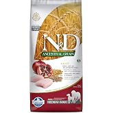 N&amp;D Ancestral Grain Kuru K&ouml;pek Maması, Light Tavuk, Kıl&ccedil;ıksız Buğday, Yulaf ve Narlı, Yetişkin Medium ve Maxi, 12 kg