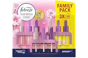 Febreze 3Volution Air Freshener Plug in Refill 60ML Blossom & Breeze, 3 Alternating Scents to Clean Away Odours