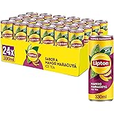 Lipton Mango Passion Fruit 330 ml, Tea Soda, Pack of 24 x 330 ml