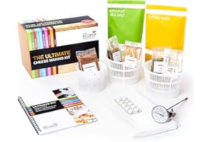 THE BIG CHEESE MAKING KIT The Ultimate Cheese Making Kit - Makes 40 Batches of 10 Different Cheeses, Including Mascarpone Cheese | Perfect Cheese Gift Set (with Recipe Book and Ingredients)