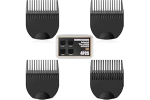 Wusuker 4 Professional Hair Trimmer Guards Cutting Guides Fits for Manscaped The Lawn Mower 3.0, Trimmer Guards Cutting Lengths from 1/8 -1/2 Inch Fit The Lawn Mower 3.0 Trimmer