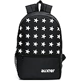 AUXTER Star Printed 33 ltrs Black School Bag Travel Backpack Casual Bagpack for Boys and Girls