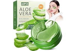 GAOMESIA 60 Pezzi Patch Occhi al Collagene e Aloe Vera, Maschera Rimuovi Occhiaie e Borse, Gonfiore, Riduce Rughe e Linee Sottili, Idratante e Rassodante Contorno Occhi, Anti-Età Donna e Uomo