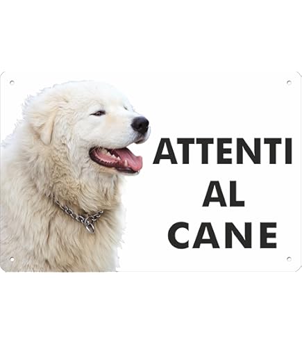 Cartello 'Attenti Al Cane' In Metallo - Targa 15x20 Cm Per Esterni, Personalizzabile - Foto 10