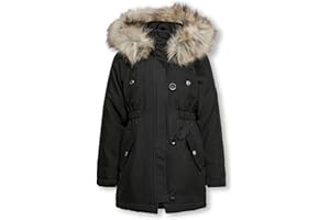 ONLY Dziewczęca parka, długa, czarny, 152 cm