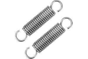 GUNGY Molle a Trazione 65mm Molla di Trazione Doppio Gancio in Acciaio Inossidabile Diametro Filo 2,2mm Diametro Esterno 15mm Tiro 11,8kg 2 Pezzi