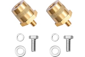 Litorange Messing-batteriepoladapter Paar,M6 Batteriepol,Batteriepolklemmen(IG:M8;AG:M6),Batteriepoladapter für Lithium-Autobatterien
