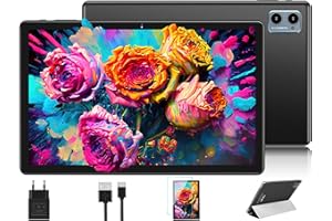 ‎OANGCC 2024 Neueste Tablet 10 Zoll Android 13 OS, 12GB RAM +128GB ROM/TF 1TB, 5G+2.4G WLAN, 8 Core 2.0 GHz, 5+8MP, BT 5.0, AGPS, 6000mAh, Widgets, Split-Screen, GMS Certified Tablets mit Fall - Schwarz