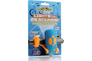 Hornit Mini - Klaxon et lumière pour vélo et trotinette pour Enfants - 25 Effets sonores et 5 lumières