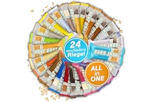 Sven Jack (Energy Cake) 24er Mix Box - Original Fitness Riegel mit verschiedenen Sorten zum Probieren - der Oatmeal Sattmacher - 24x 125g (3kg)