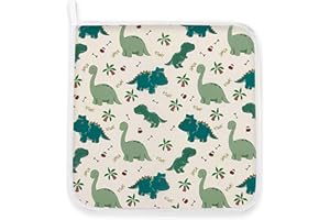 Panini Tessuti, Tovagliolo in puro cotone per la pappa - pranzo - merenda in asilo dimensione 31 x 31 cm Fantasia Dinosauri