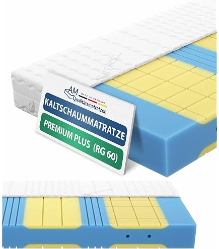 Schlummerparadies VISCO VIVID Matratze (180x200 Cm) – 7-Zonen Viscose + HR-Kaltschaum, Härtegrad H2
