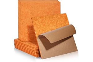 PAAUZOENG 12 pannelli acustici quadrati autoadesivi, isolamento acustico fonoassorbente ad alta densità per pareti, pannelli fonoassorbenti per soffitti, legno e porte, 30 x 30 x 0,9 cm