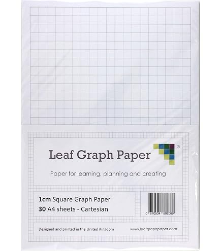 Papier Quadrillé A3 Cartésian - 10mm - 60 Pages - 100g/m² - Dos Cartonné - Style Professionnel