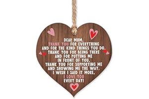 MANTA MAKES A present for mum | I love you mum present gifts | best mum ever in the world | handmade plaque presents | heart wooden hanging plaques | mother from daughter thank you | christmas