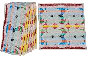Ilkadim Export 8 Stück Waschlappen 100% Baumwolle, 30 x 30cm, Set farbig gemischt, (Blume bunt)