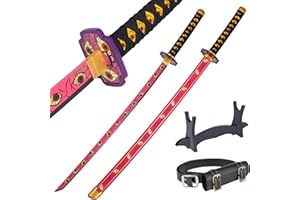 57 SPECIAL REPLICAS Anime Katana Cosplay Sword – Bamboo Katana for Demon Slayer Fans – Katana Demon Slayer Sword – Wooden Cosplay Sword – Kokushibo – 105 cm