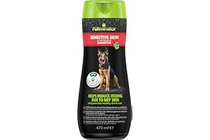 FURminator Sensitive Skin szampon dla psów – szampon premium dla psów o wrażliwej skórze, redukuje swędzenie spowodowane suchą skórą, 473 ml
