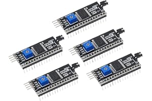 A-DIGISHUO 5pcs 5V IIC/I2C/Interface LCD1602 LCD Adapter Boards LCD Display IIC I2C Adapter IIC Serial Interface Adapter for Robort Parts