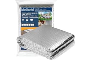 Rilime Heizkörper Reflexionsfolie 5m x 60cm, Isolierfolie Dämmfolie,Heizkörper Isolierung Folie Reflektor dicke Wärme reflektierende Blase wickeln Folie Reflektor für Familie (kein Band)