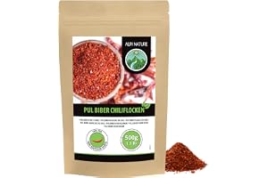 Alpi Nature Pul Biber Chiliflingor 500g, Pul Biber Chili Flingor, Krossad Chilipeppar för Matlagning