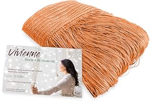 Tex family Tenda a Fili Vivienne per Porta CM. 150X300 Tinta Unita Arancio