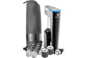 Coravin - Sistema di Conservazione del Vino Completamente Automatico Modello Eleven Sistema di Versamento Automatico | Include Pratica Custodia per il Trasporto | Nero