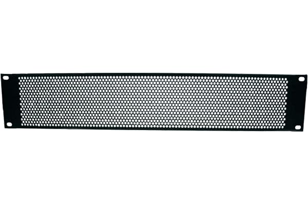 Adam Hall 19" Parts 87222 VR - Panneau aération 2 U pour rack 19", trous ronds, profil en U