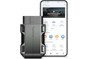 TOPDON Topscan Lite Scanner OBD2 Bluetooth, Outil de Diagnostic sans Fil OBDII pour Tous Les Systèmes Test Actif Lecteur Codes de Voiture Test du Véhicule pour iPhone Android, Logiciels 1 an Gratuit