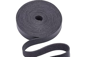 GORGECRAFT Bande de Sangle en Cuir Noir 0.5,79 cm de Large et (5),(1) cm de Long Motif Litchi Bandes de Ceinture en Cuir Wrap Simple Face Cordon Plat pour Projets D'Artisanat de Bricolage Vêtements