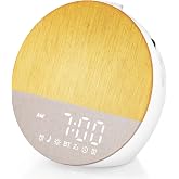 Uwithm Sunrise Alarm Clock Natural Light Double Digital Alarm Clock | Sunrise Alarm Clock, Bluetooth Speaker Machine Noise Wh
