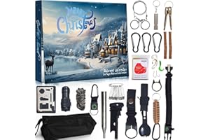 YY-JUNYING Adventskalender Männer, 24 Tage von Geschenk Weihnachten,Weihnachtskalender Werkzeug Herren Jugendliche Jungs,Survival Kit Adventskalender, Wandern, Notfall, Adventskalender 2025