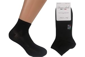 DREAM SOCKS 6 paia calzini corti alla caviglia in cotone filo di scozia elasticizzato,ultra leggero,prodotto MADE IN ITALY,modello unisex, vari assortimenti.